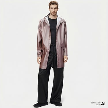  Rains Long Jacket W3 Unisex Kahverengi Yağmurluk