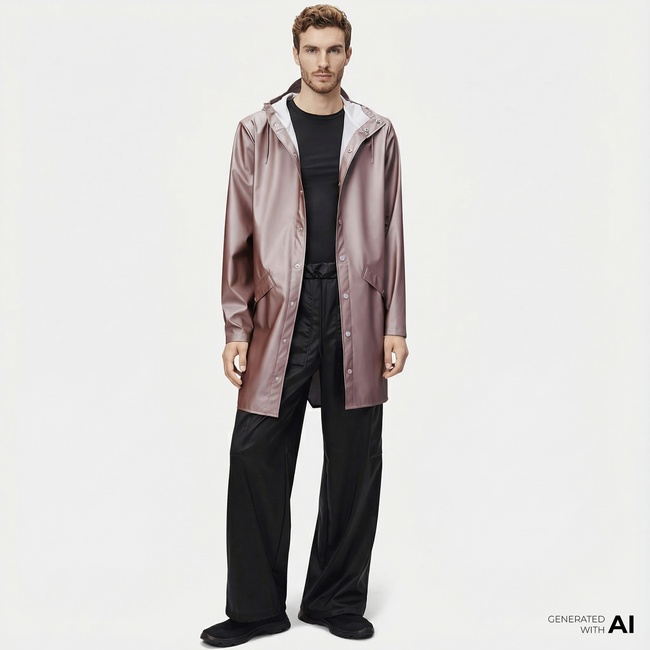  Rains Long Jacket W3 Unisex Kahverengi Yağmurluk