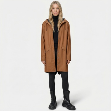  Rains Long Jacket W3 Unisex Turuncu Yağmurluk