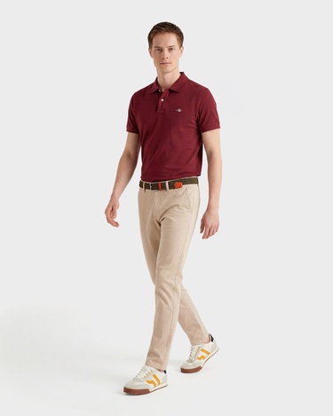  GANT Erkek Bordo Regular Fit Polo