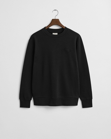  GANT Erkek Siyah Regular Fit Sweatshirt