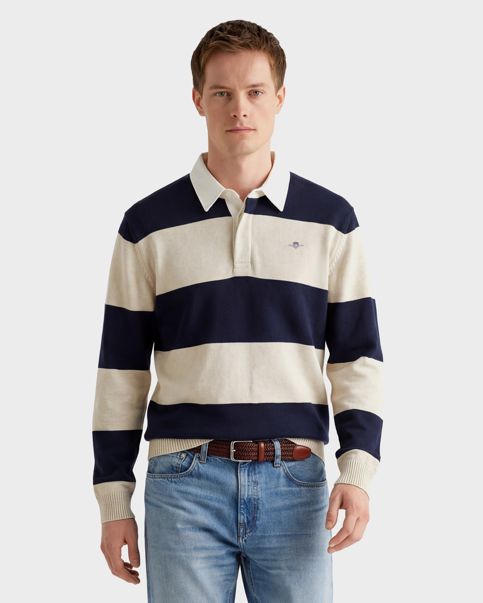  GANT Erkek Lacivert Regular Fit Polo Yaka Triko