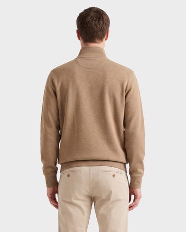  GANT Erkek Bej Regular Fit Fermuarlı Hırka