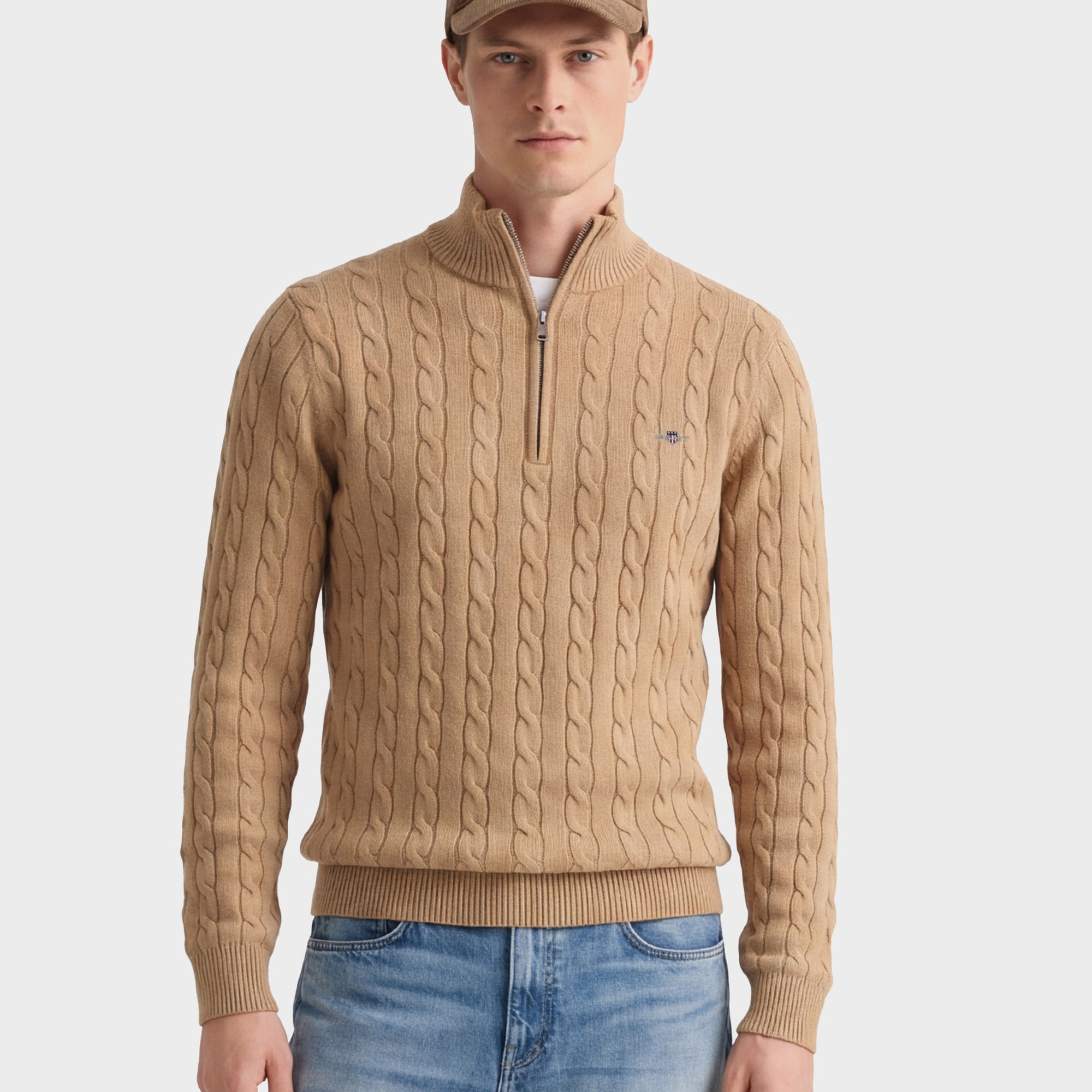 GANT Erkek Yeşil Regular Fit Örgü Kazak