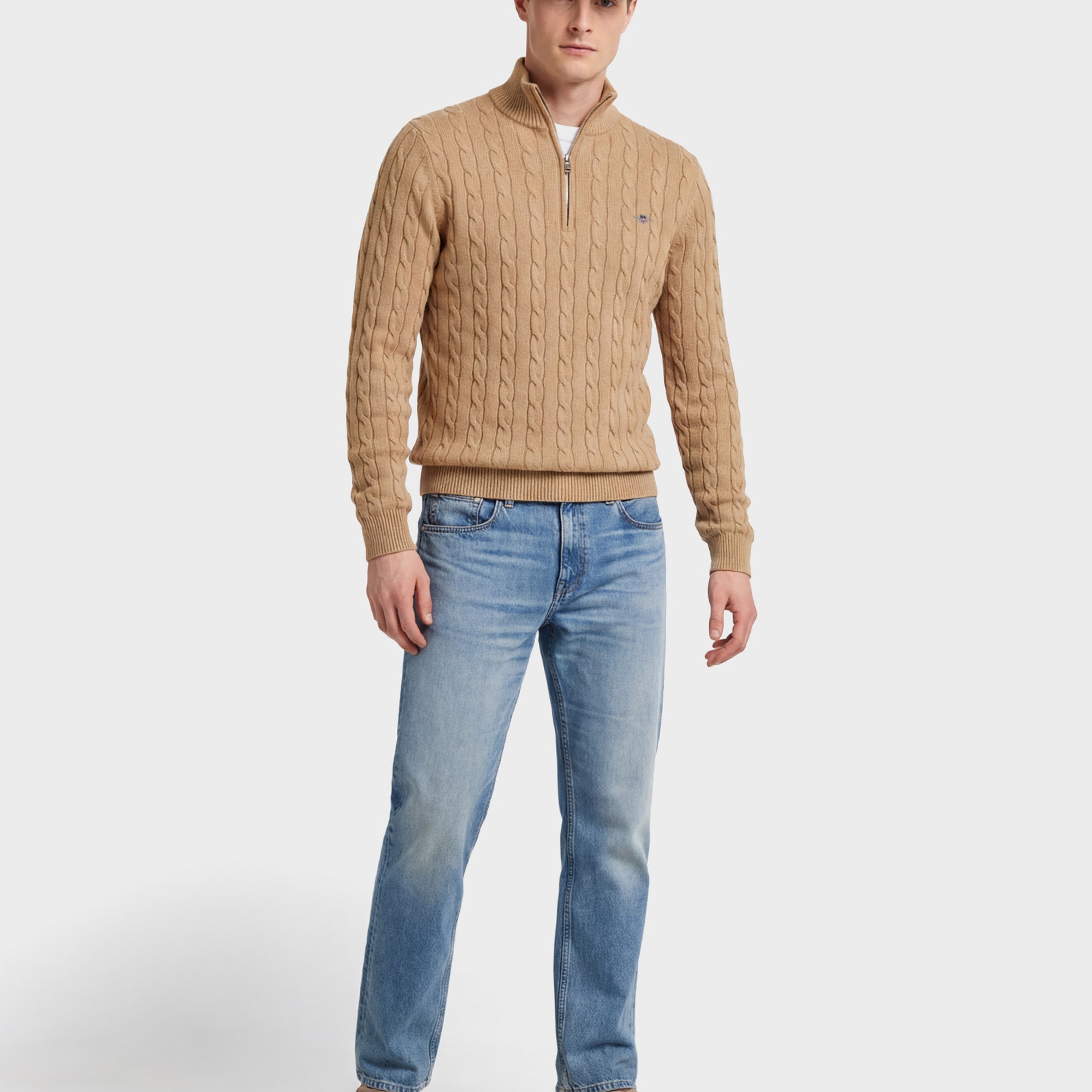 GANT Erkek Yeşil Regular Fit Örgü Kazak