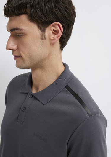  Mavi Siyah Polo Tişört Regular Fit / Normal Kesim 0613136-89100