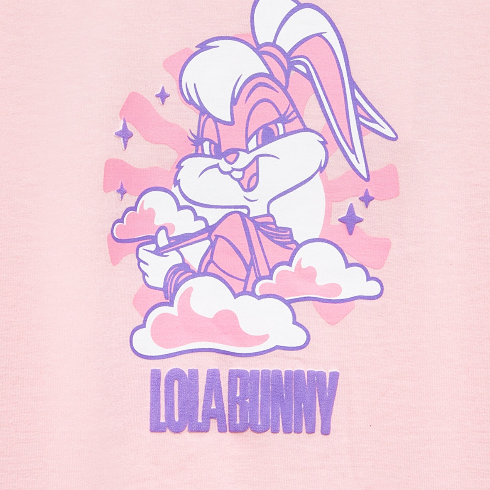 Mavi Lola Bunny Baskılı Pembe Tişört Loose Fit / Bol Rahat Kesim 7610415-71007