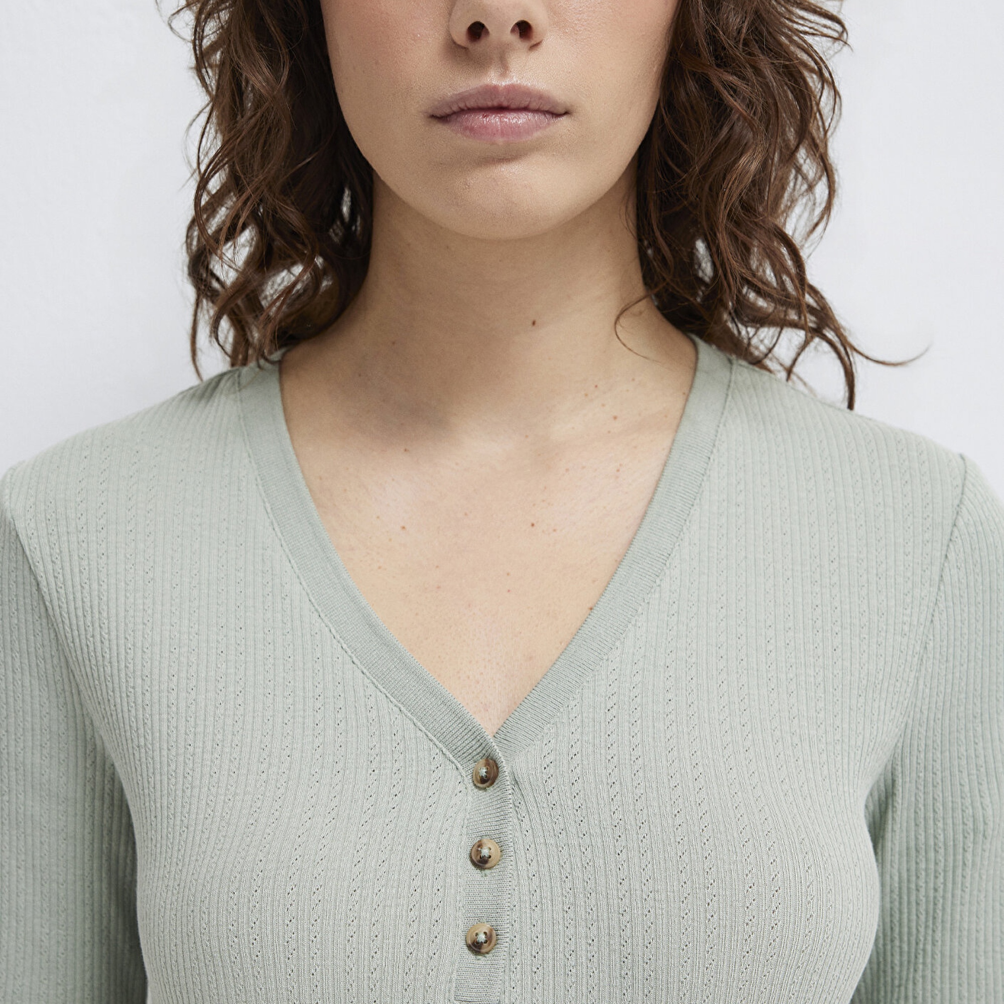 Mavi Gri Tişört Fitted / Vücuda Oturan Kesim 1613761-70113