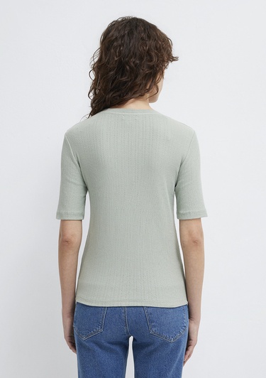  Mavi Gri Tişört Fitted / Vücuda Oturan Kesim 1613761-70113