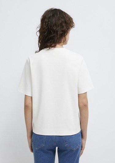  Mavi Ekru Tişört Regular Fit / Normal Kesim 1613759-70057