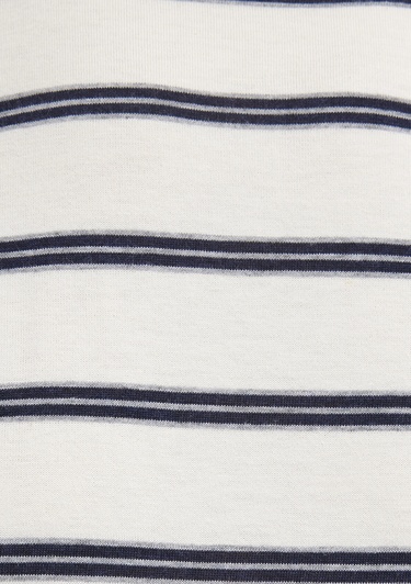  Mavi Çizgili Tişört Loose Fit / Bol Rahat Kesim 0613138-70057