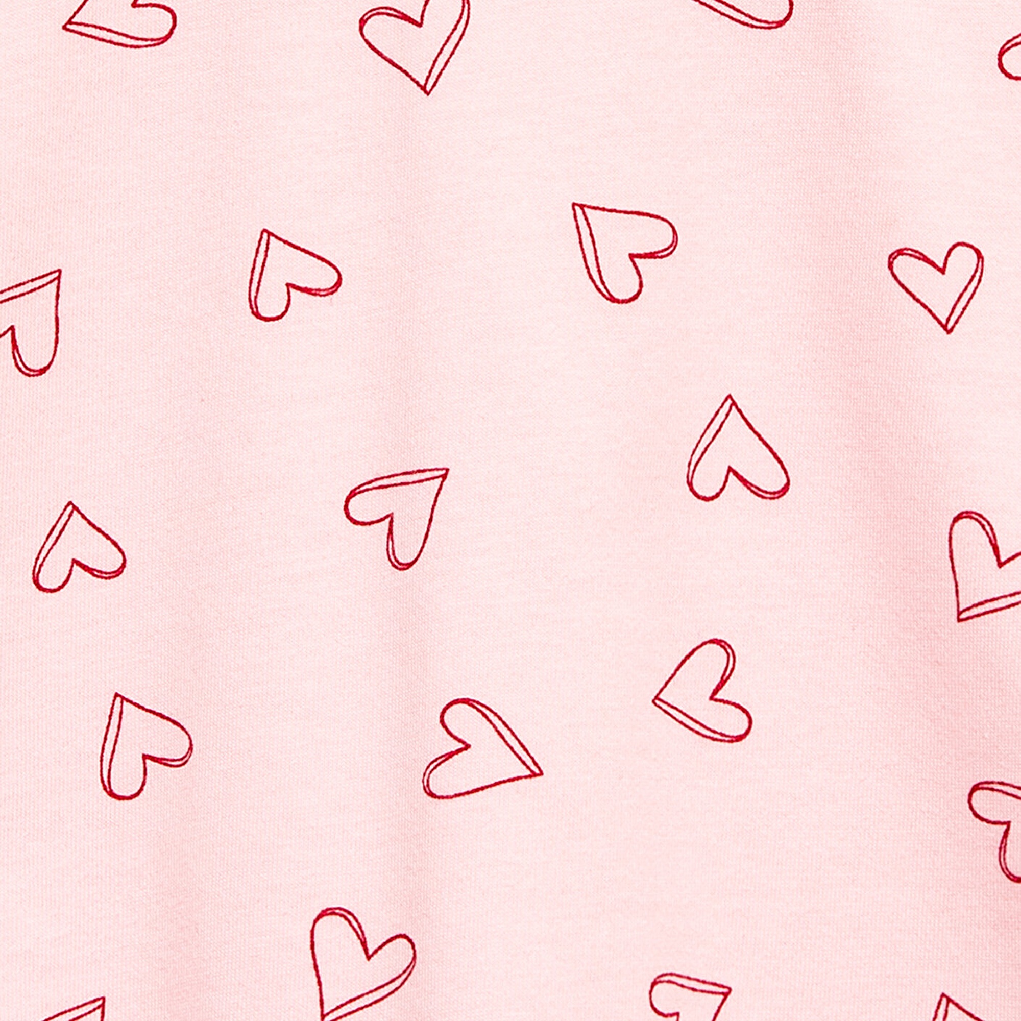 Mavi Baskılı Pembe Tişört Loose Fit / Bol Rahat Kesim 7610400-71007