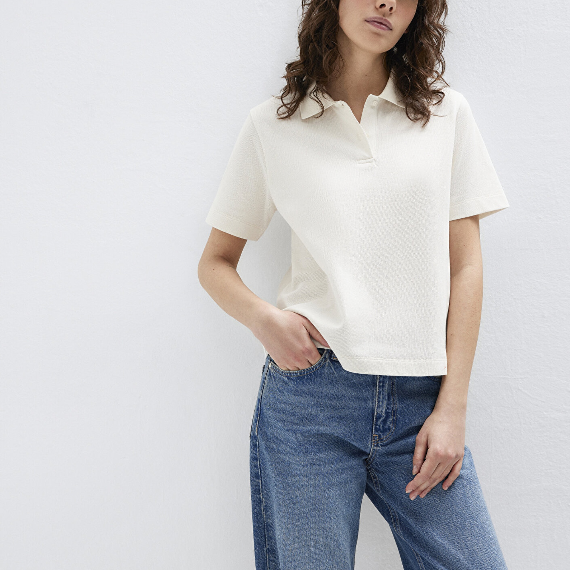 Mavi Ekru Polo Tişört Regular Fit / Normal Kesim 1613714-80194