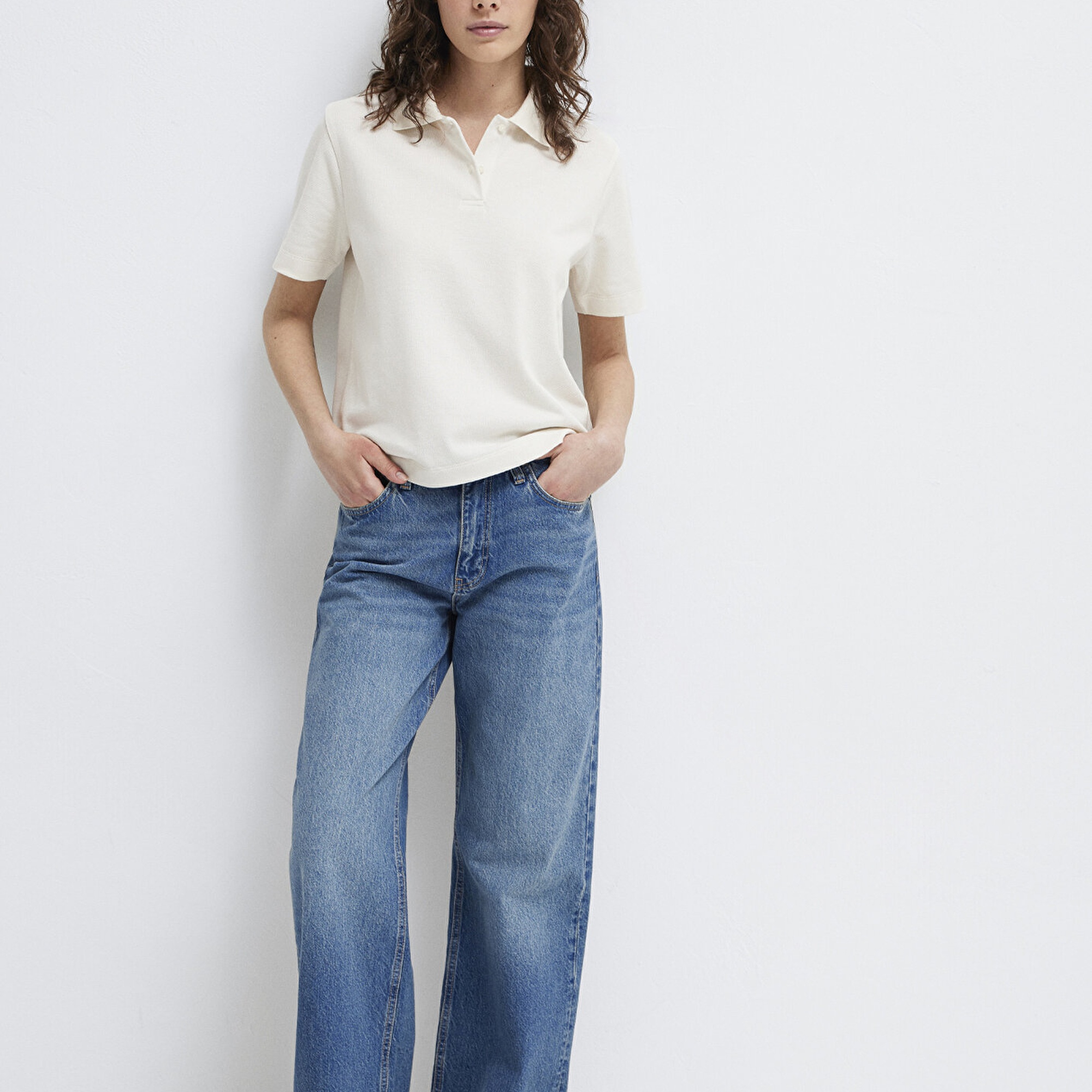 Mavi Ekru Polo Tişört Regular Fit / Normal Kesim 1613714-80194