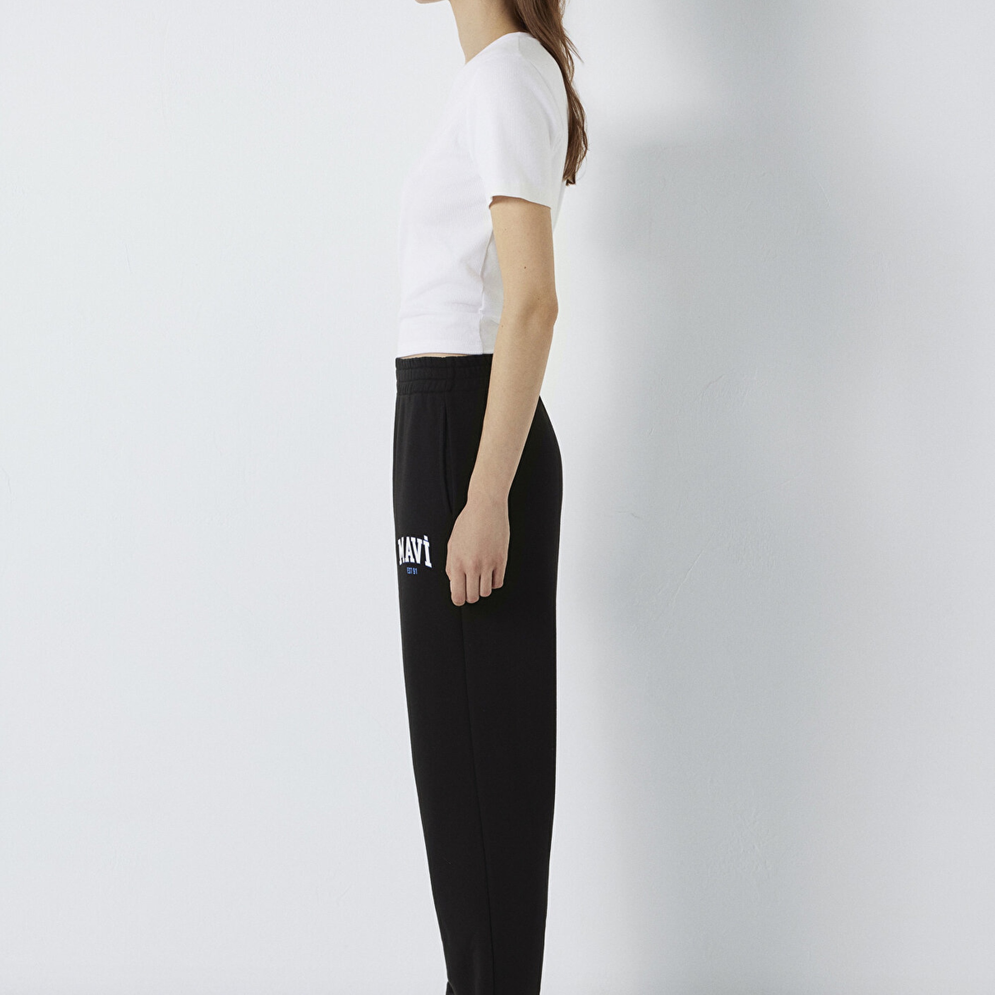 Mavi Mavi Logo Baskılı Siyah Eşofman Altı 1010757-900