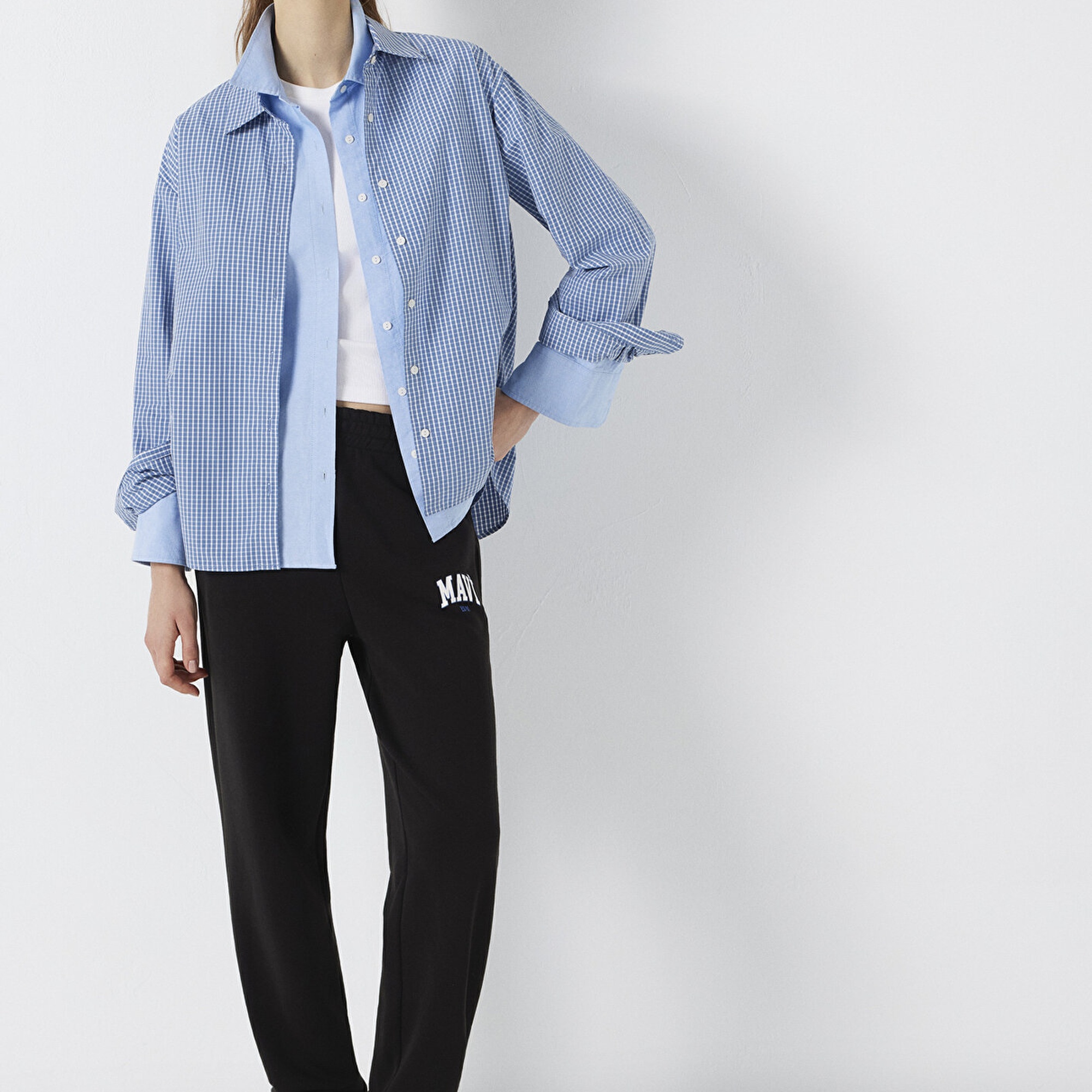 Mavi Mavi Logo Baskılı Siyah Eşofman Altı 1010757-900