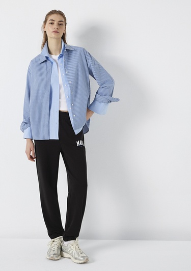  Mavi Mavi Logo Baskılı Siyah Eşofman Altı 1010757-900