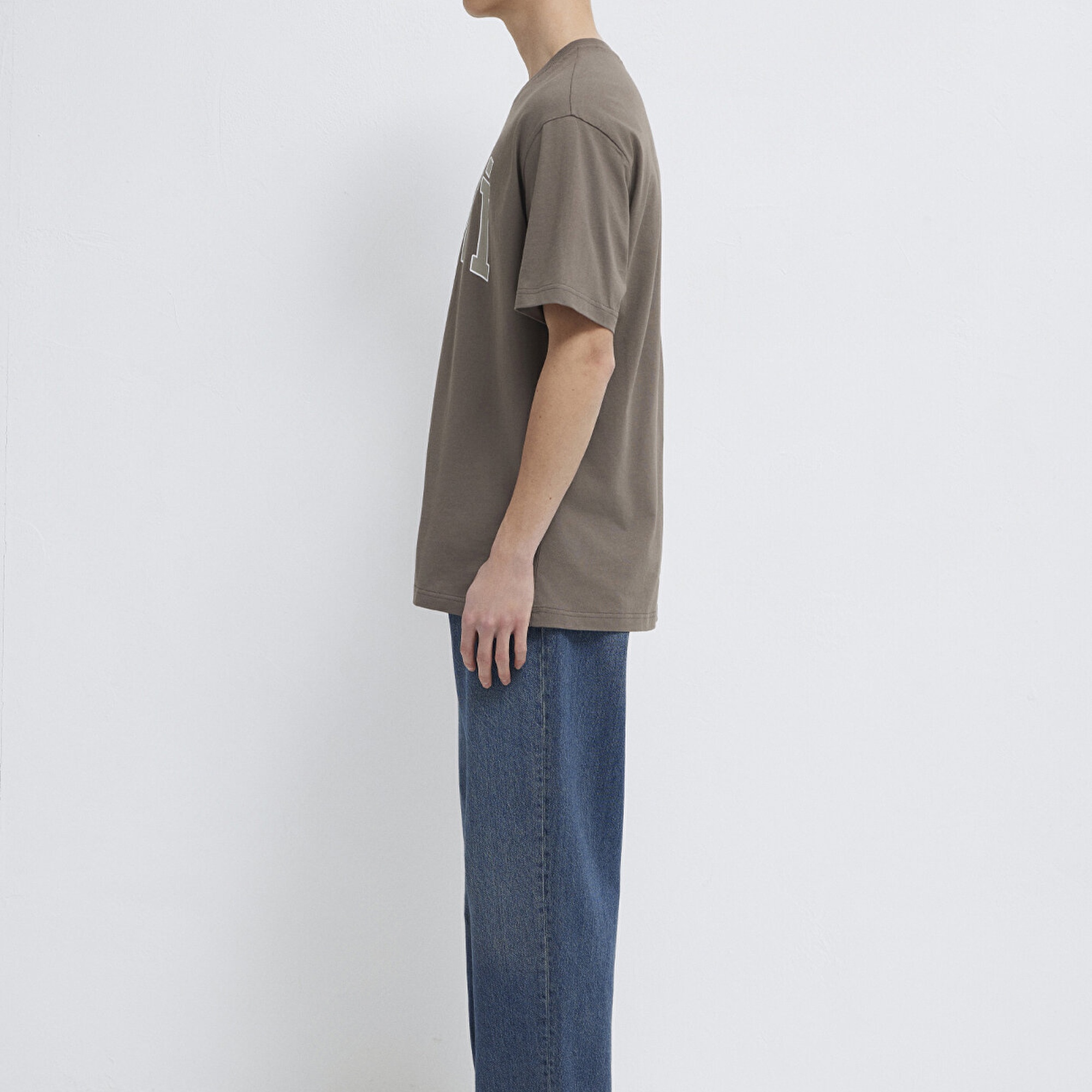 Mavi Mavi Logo Baskılı Kahverengi Tişört Loose Fit / Bol Rahat Kesim 0611711-91601