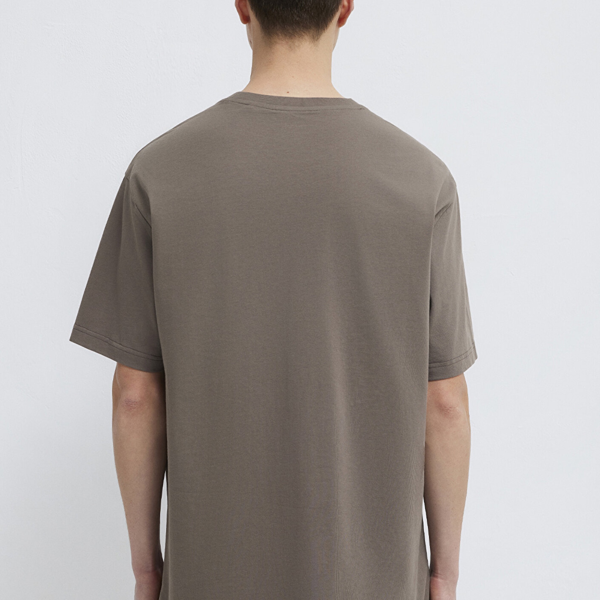 Mavi Mavi Logo Baskılı Kahverengi Tişört Loose Fit / Bol Rahat Kesim 0611711-91601