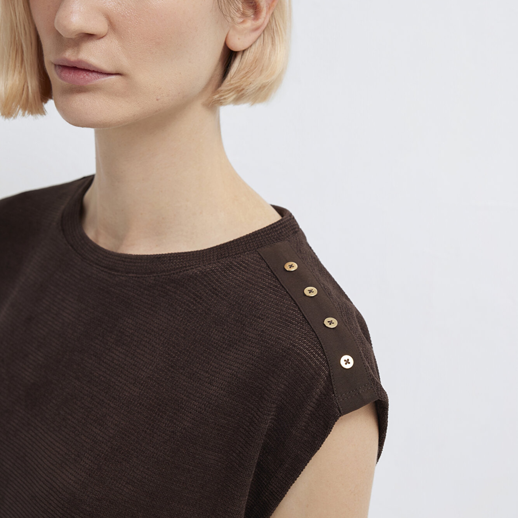 Mavi Kahverengi Tişört Regular Fit / Normal Kesim 1613951-70236