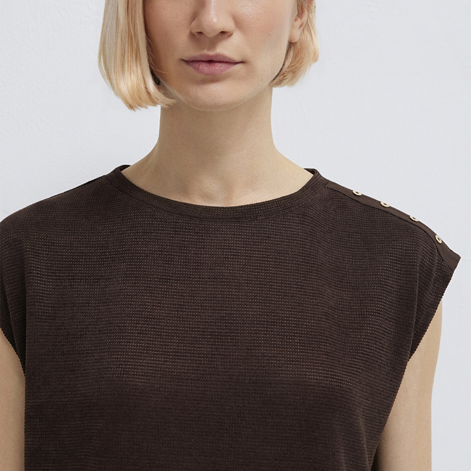 Mavi Kahverengi Tişört Regular Fit / Normal Kesim 1613951-70236