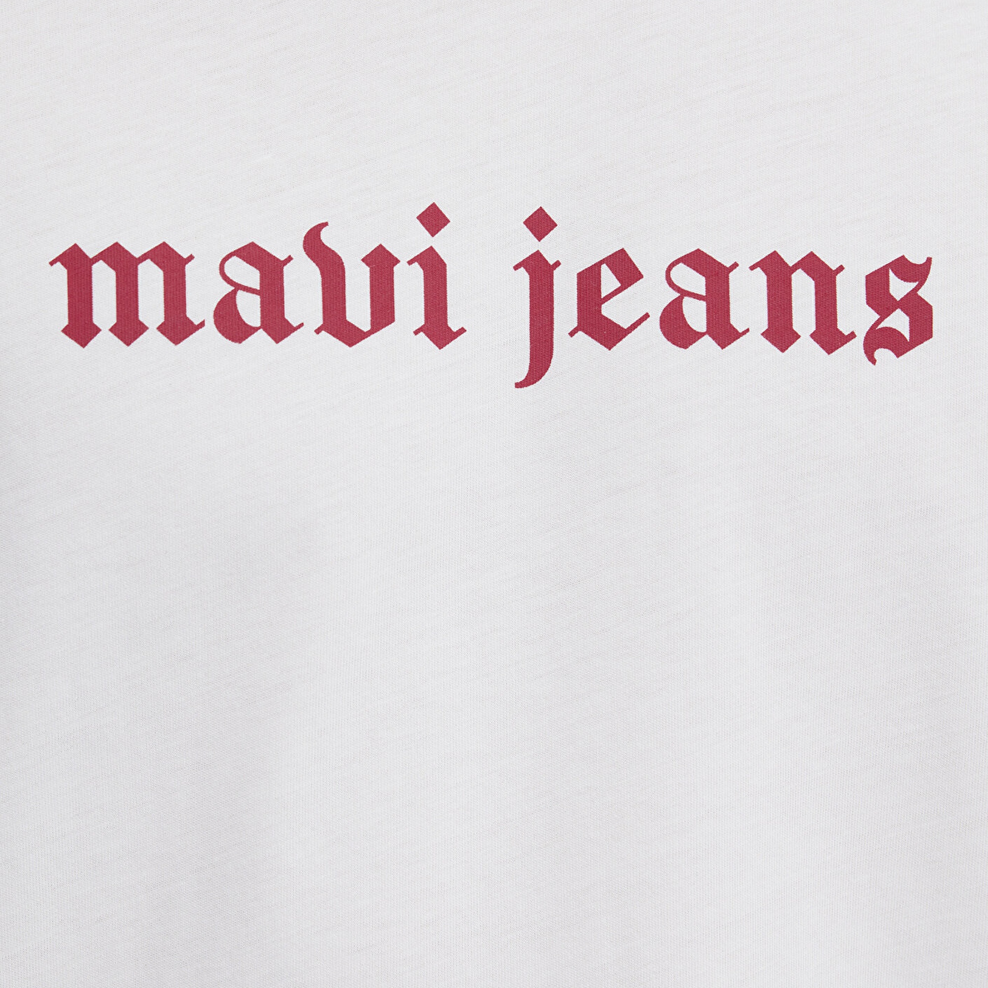 Mavi Mavi Jeans Baskılı Ekru Tişört Loose Fit / Bol Rahat Kesim 0613201-70057