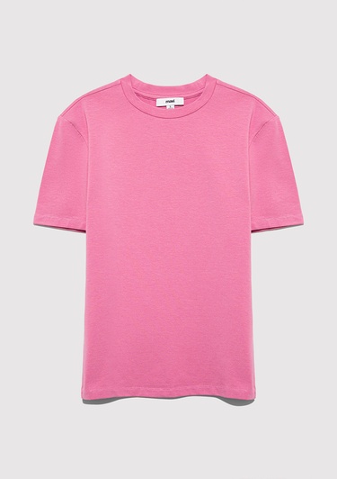  Mavi 2li Kadın Basic Tişört Fitted / Vücuda Oturan Kesim 1611372-71187