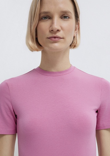  Mavi 2li Kadın Basic Tişört Fitted / Vücuda Oturan Kesim 1611372-71187