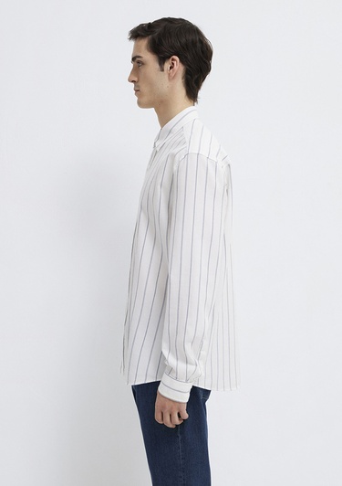  Mavi Çizgili Gömlek Regular Fit / Normal Kesim 0211384-86702