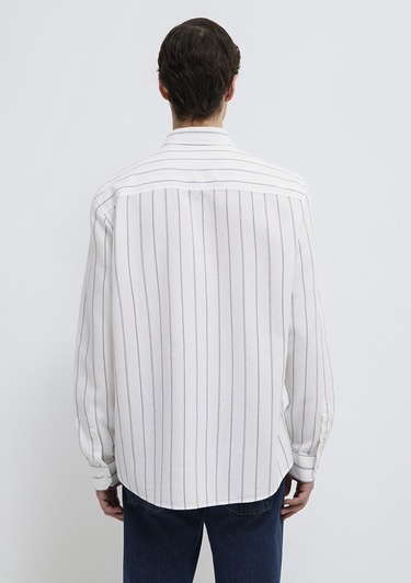  Mavi Çizgili Gömlek Regular Fit / Normal Kesim 0211384-86702