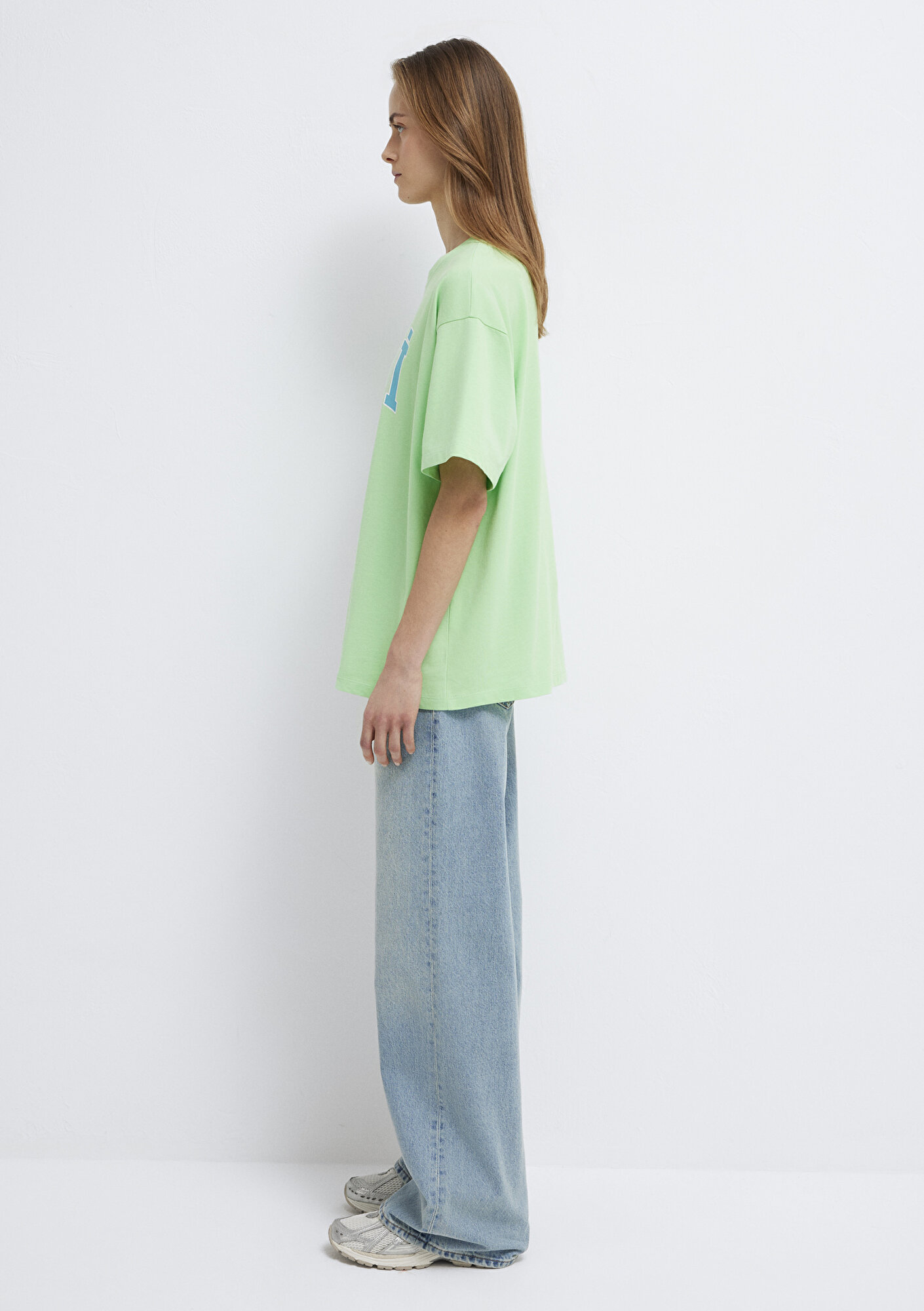 Mavi Mavi Baskılı Yeşil Tişört Oversize / Geniş Kesim 1600843-71721