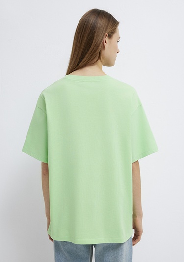  Mavi Mavi Baskılı Yeşil Tişört Oversize / Geniş Kesim 1600843-71721