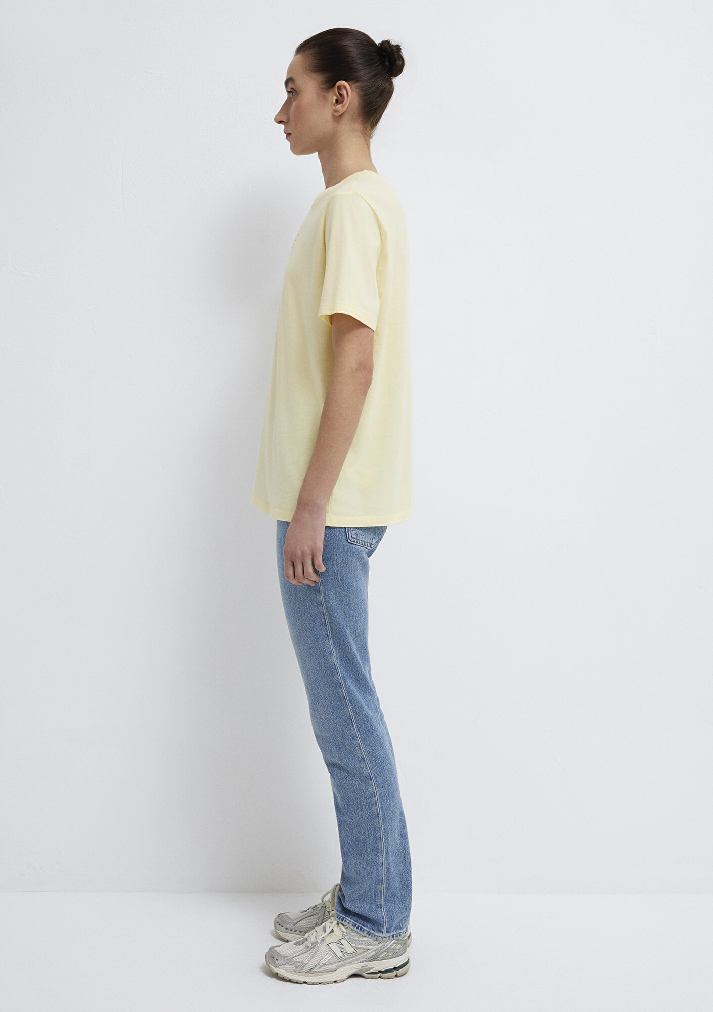 Mavi Mavi Logo Baskılı Sarı Tişört Regular Fit / Normal Kesim 1611594-71305
