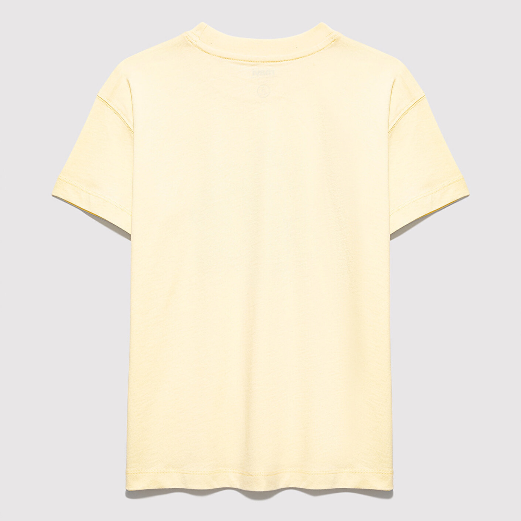 Mavi MJ Logo Baskılı Sarı Tişört Loose Fit / Bol Rahat Kesim 7610431-89143