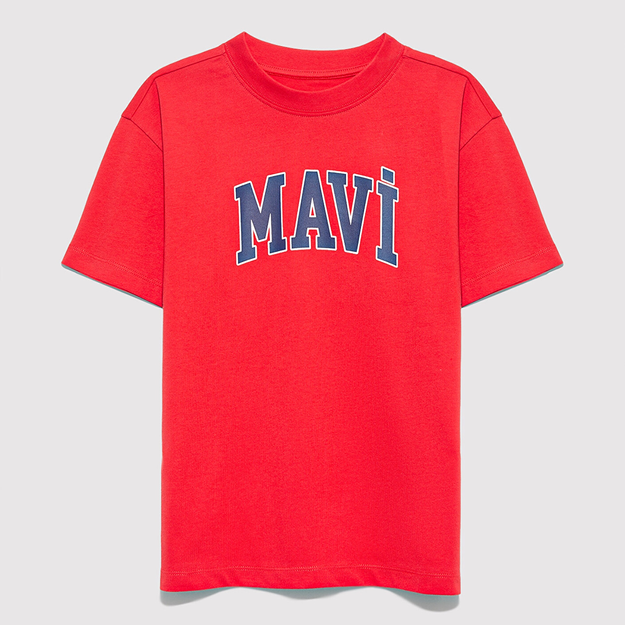 Mavi Mavi Logo Baskılı Kırmızı Tişört Loose Fit / Bol Rahat Kesim 6610418-70478