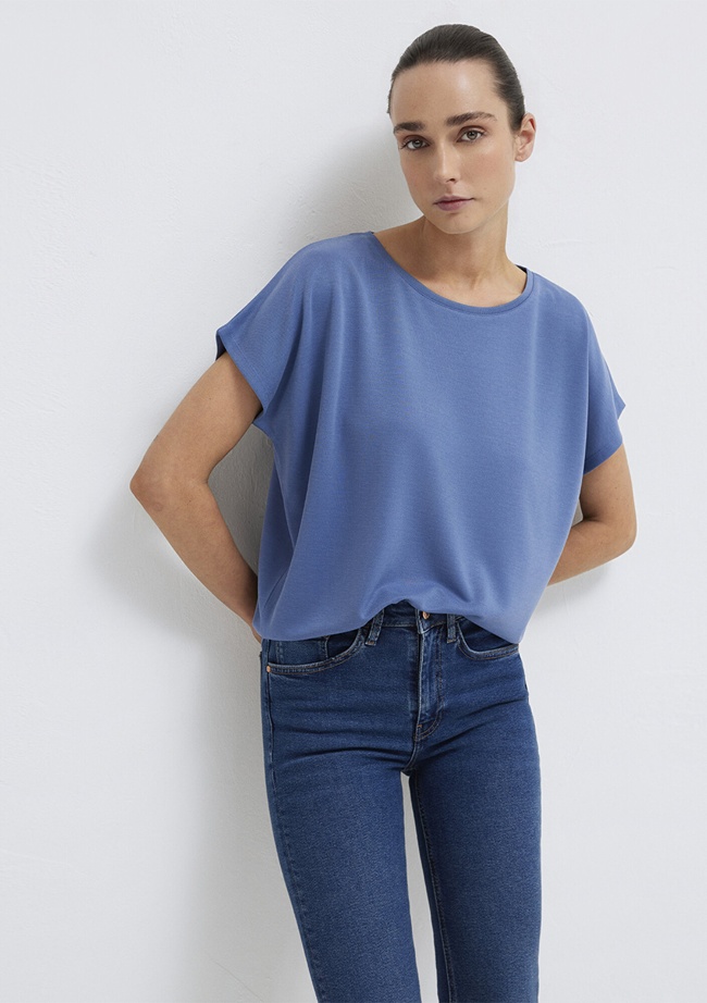  Mavi Mavi (TENCEL™) Tişört Loose Fit / Bol Rahat Kesim 167245-70738