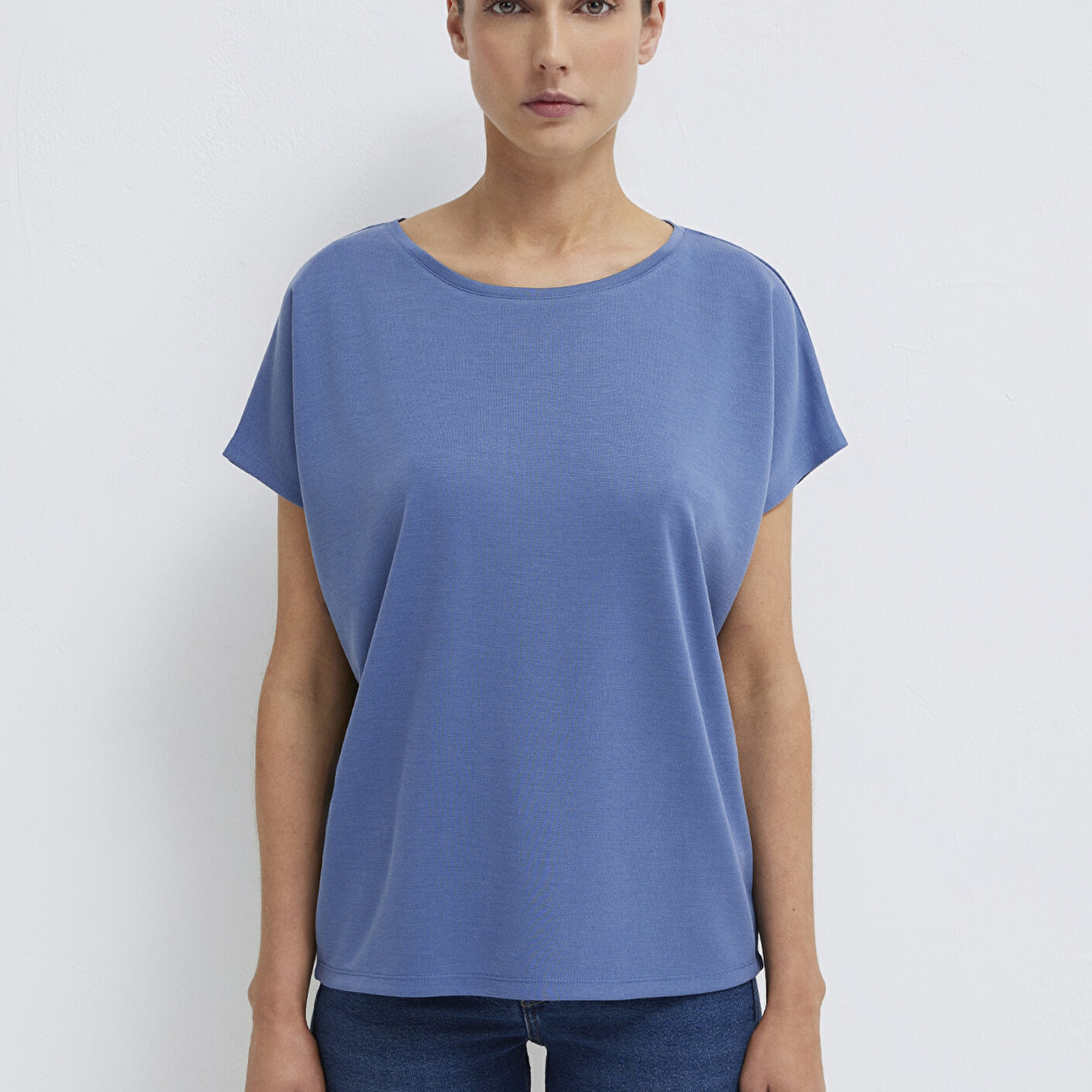 Mavi Mavi (TENCEL™) Tişört Loose Fit / Bol Rahat Kesim 167245-70738