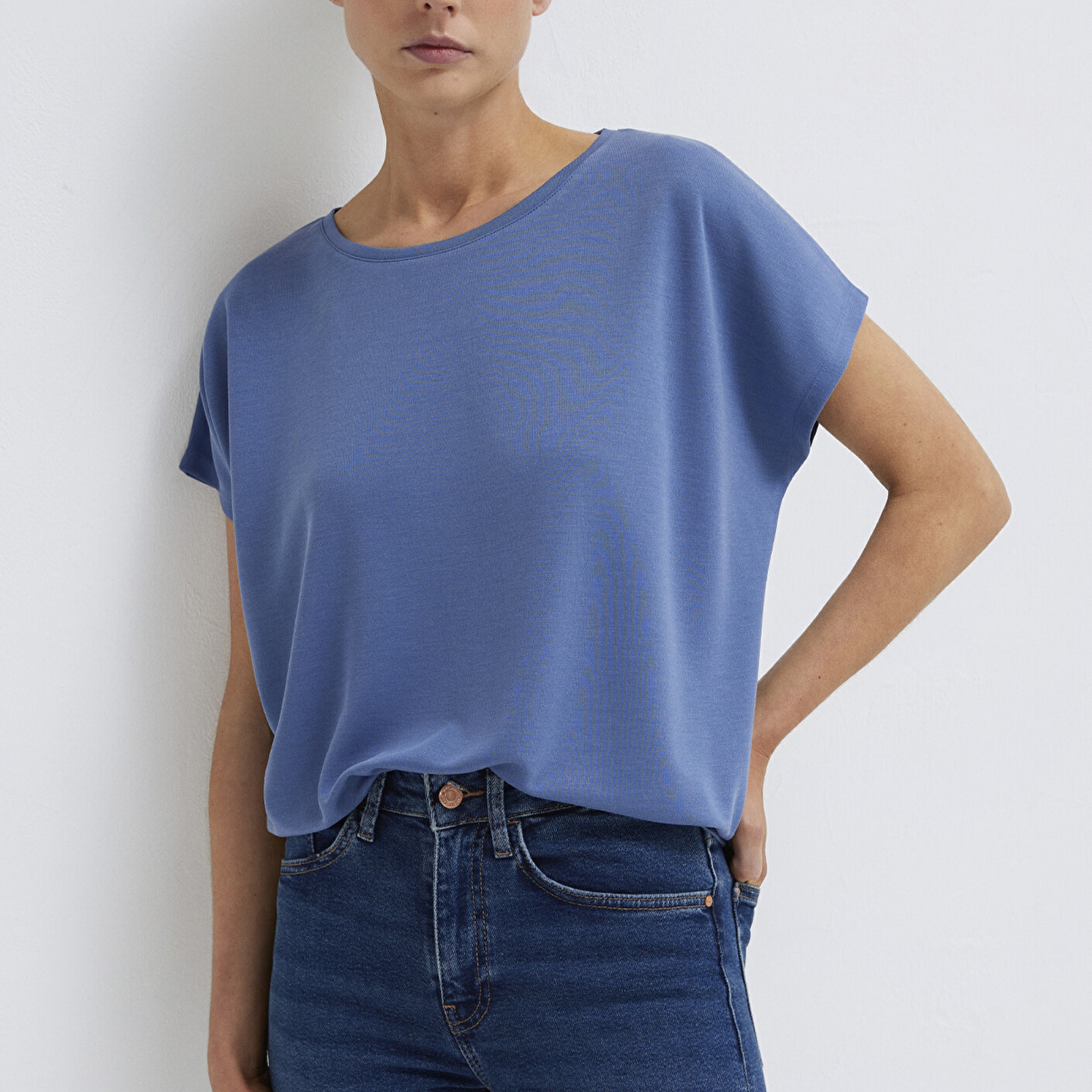 Mavi Mavi (TENCEL™) Tişört Loose Fit / Bol Rahat Kesim 167245-70738