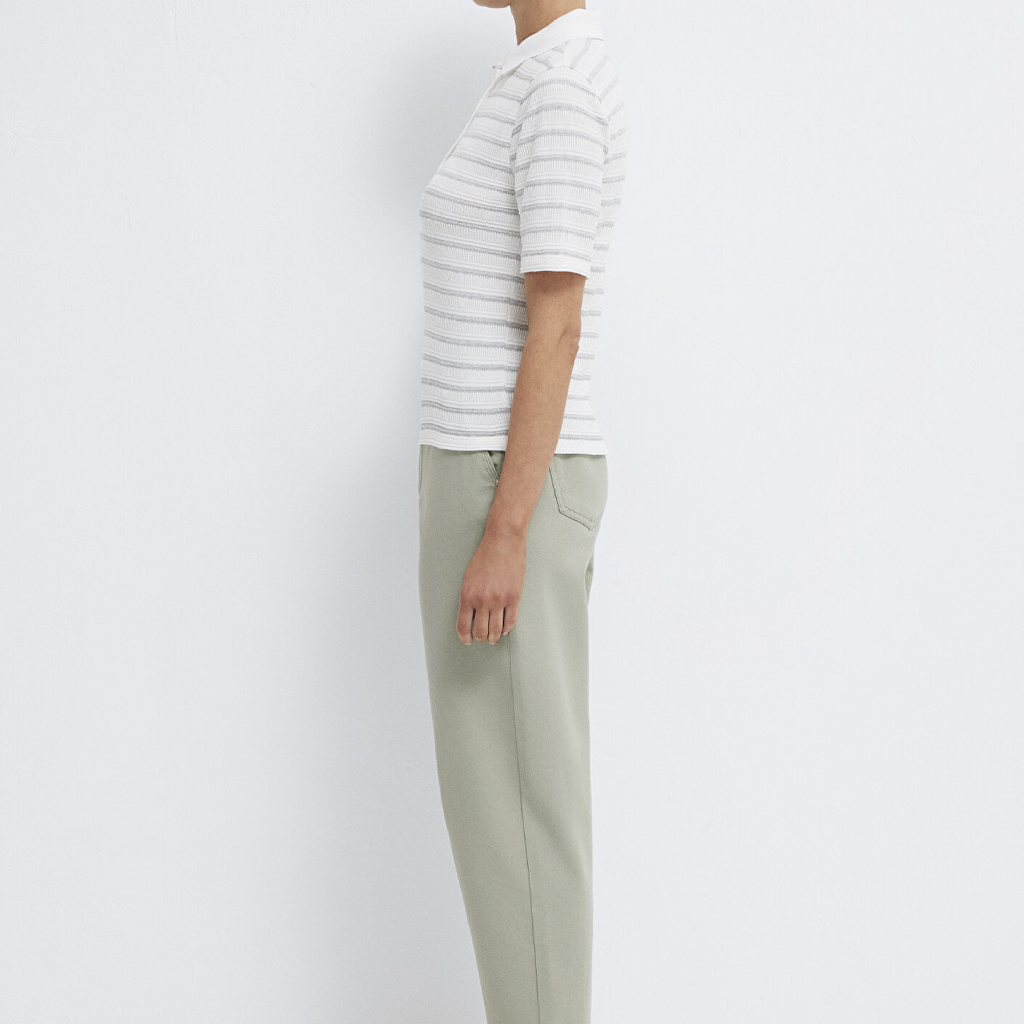 Mavi Gri Polo Tişört Slim Fit / Dar Kesim 1613787-88146