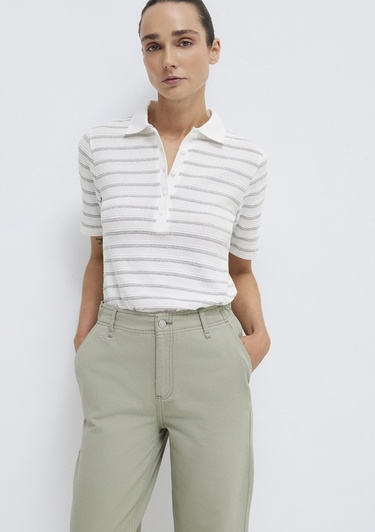  Mavi Gri Polo Tişört Slim Fit / Dar Kesim 1613787-88146