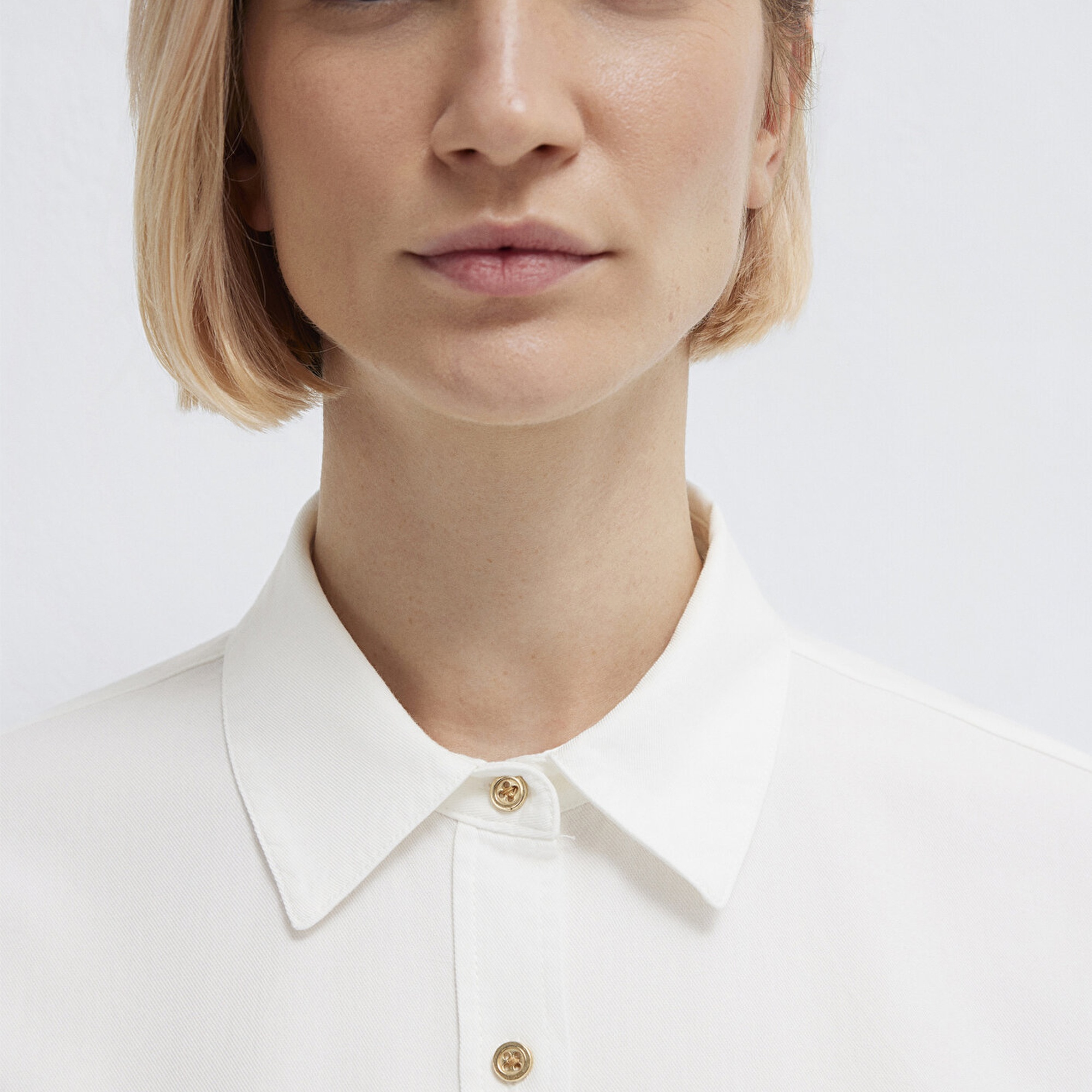 Mavi Ekru Gömlek Loose Fit / Bol Rahat Kesim 1211383-70057