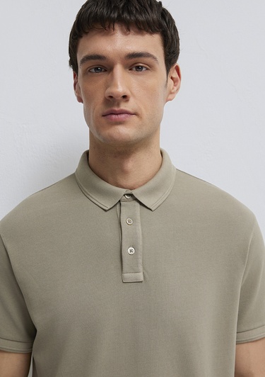  Mavi Haki Polo Tişört Regular Fit / Normal Kesim 0613151-70360
