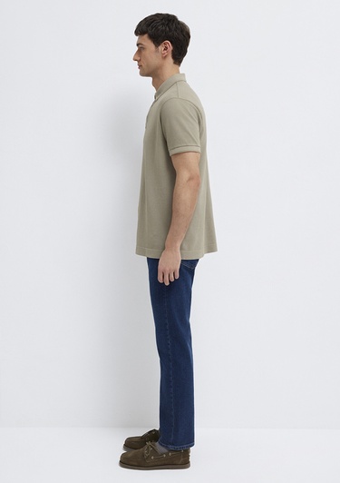  Mavi Haki Polo Tişört Regular Fit / Normal Kesim 0613151-70360