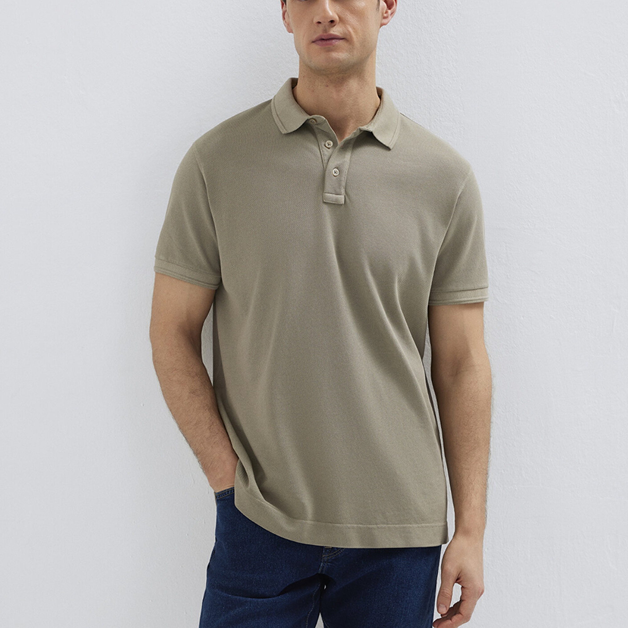 Mavi Haki Polo Tişört Regular Fit / Normal Kesim 0613151-70360