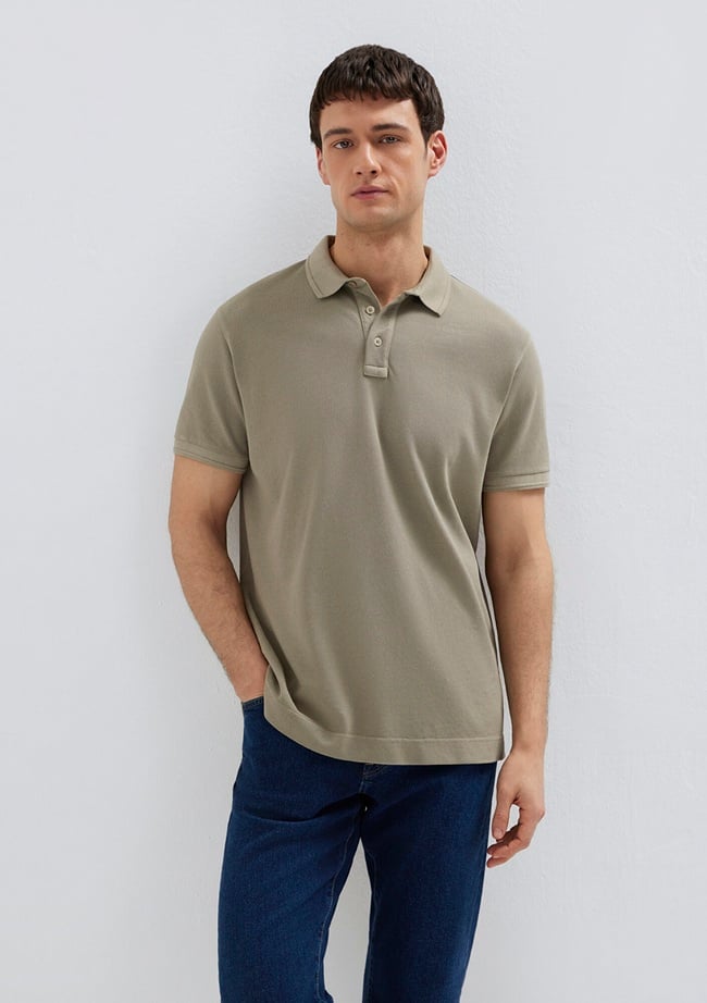  Mavi Haki Polo Tişört Regular Fit / Normal Kesim 0613151-70360