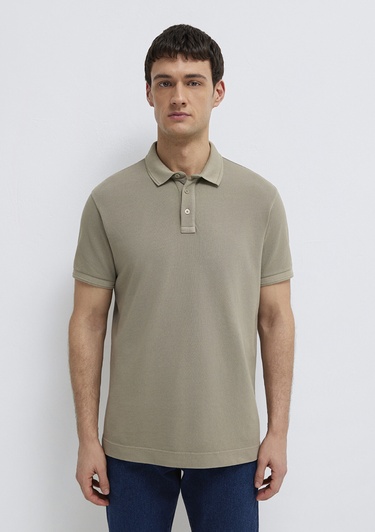  Mavi Haki Polo Tişört Regular Fit / Normal Kesim 0613151-70360