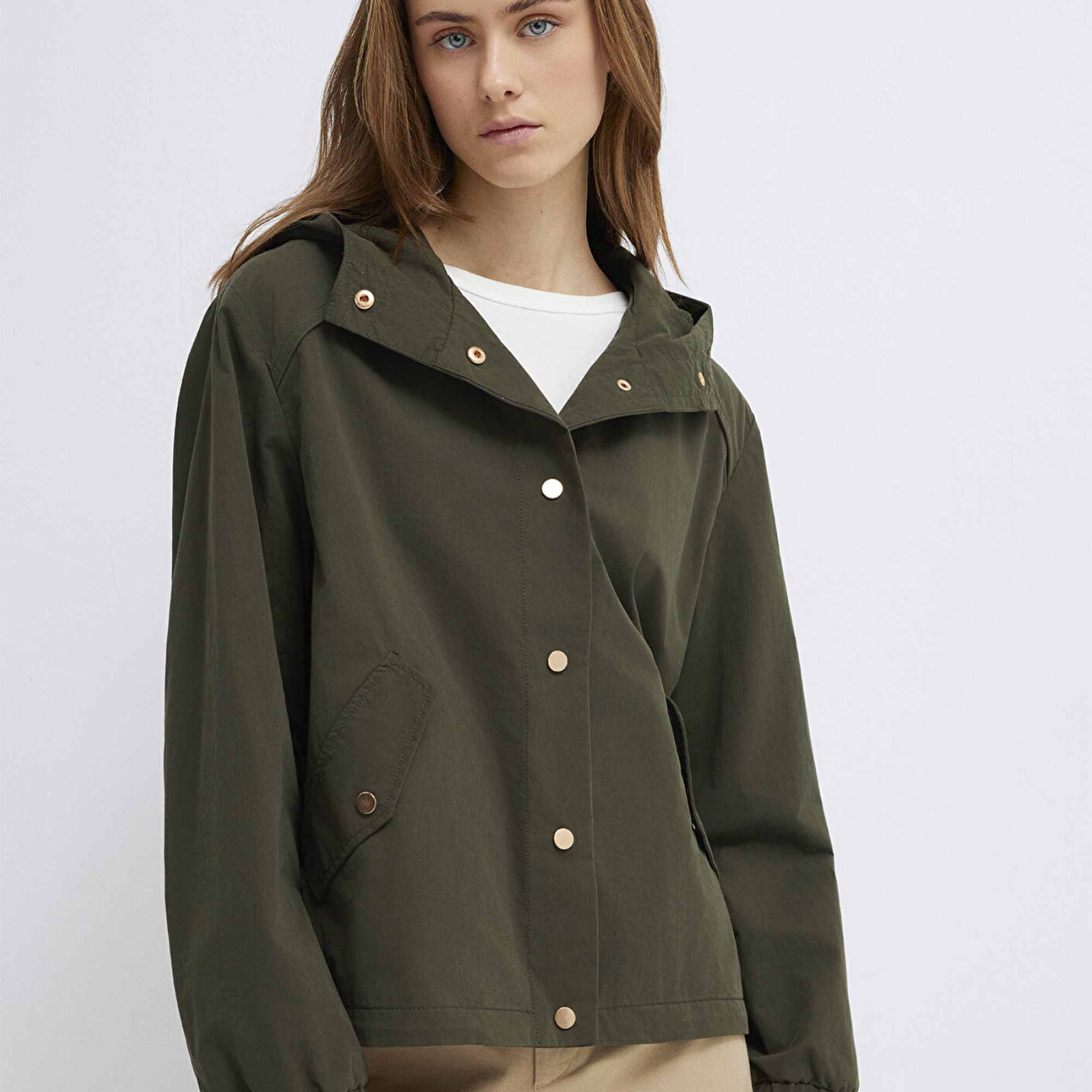 Mavi Yeşil Ceket Oversize / Geniş Kesim 1110812-80714