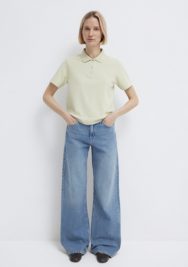  Mavi Yeşil Polo Tişört Regular Fit / Normal Kesim 1613714-71677