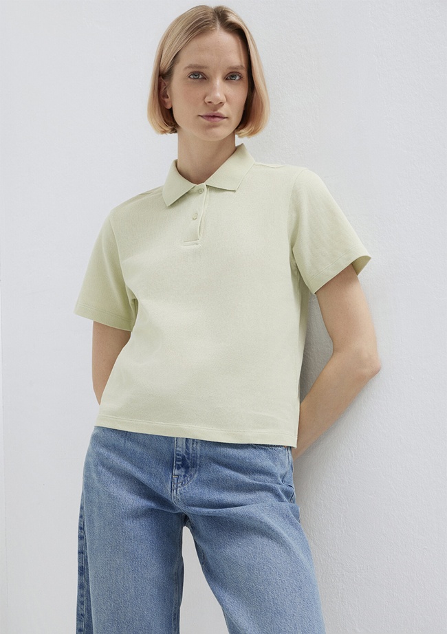  Mavi Yeşil Polo Tişört Regular Fit / Normal Kesim 1613714-71677