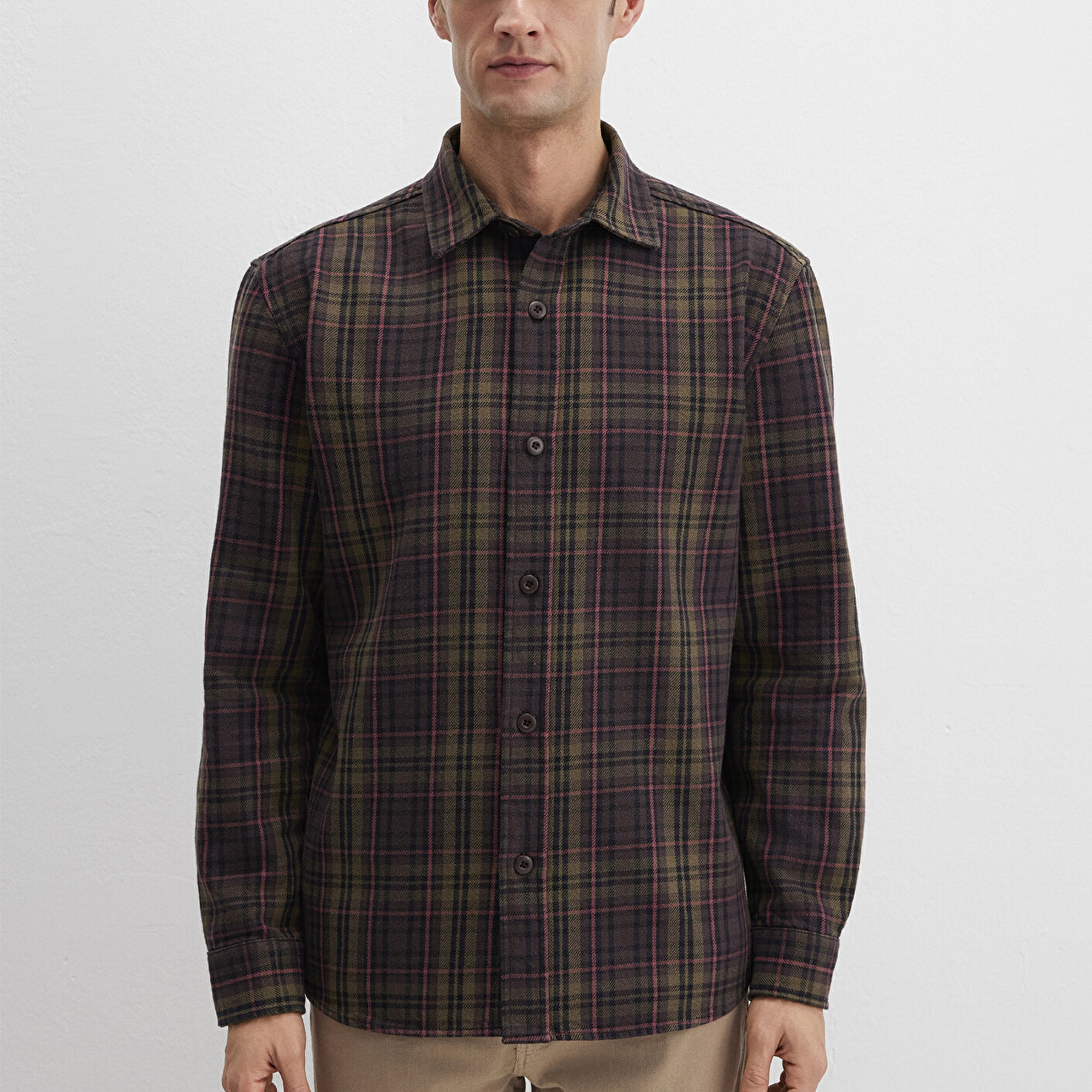 Mavi Kareli Renkli Gömlek Regular Fit / Normal Kesim 0211818-91371